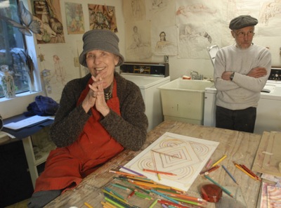 Sarah and Ivan in their studio